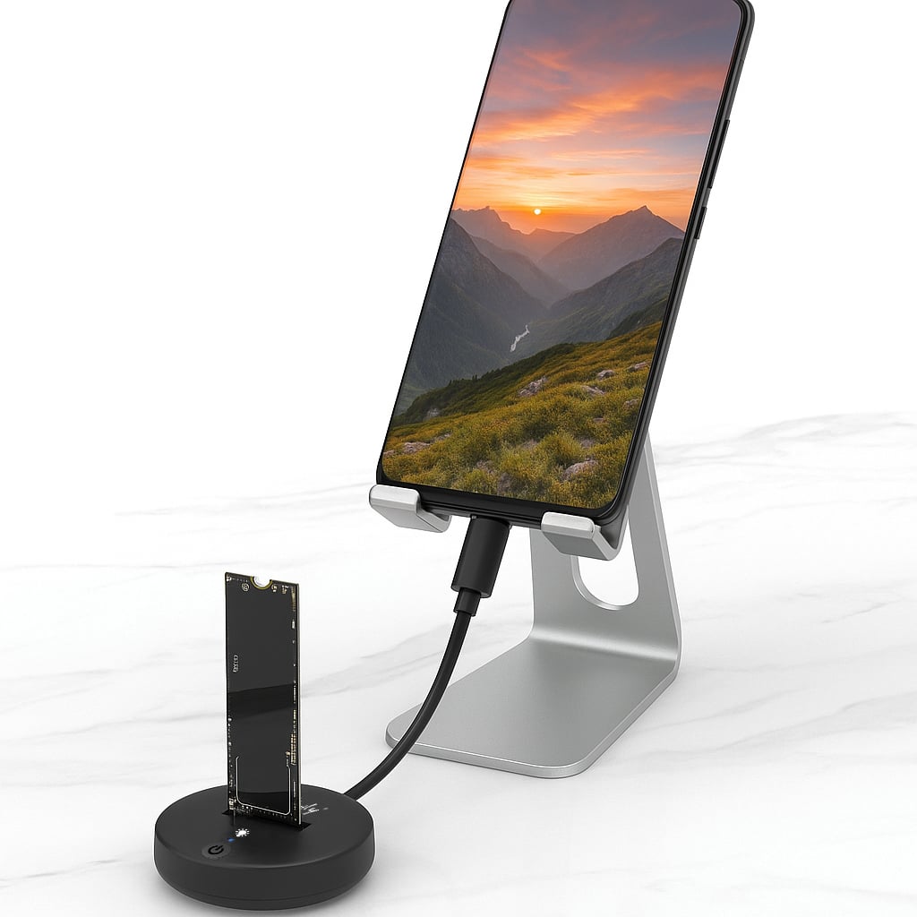 Docking Station M.2 SATA/NVME SSD a USB-C