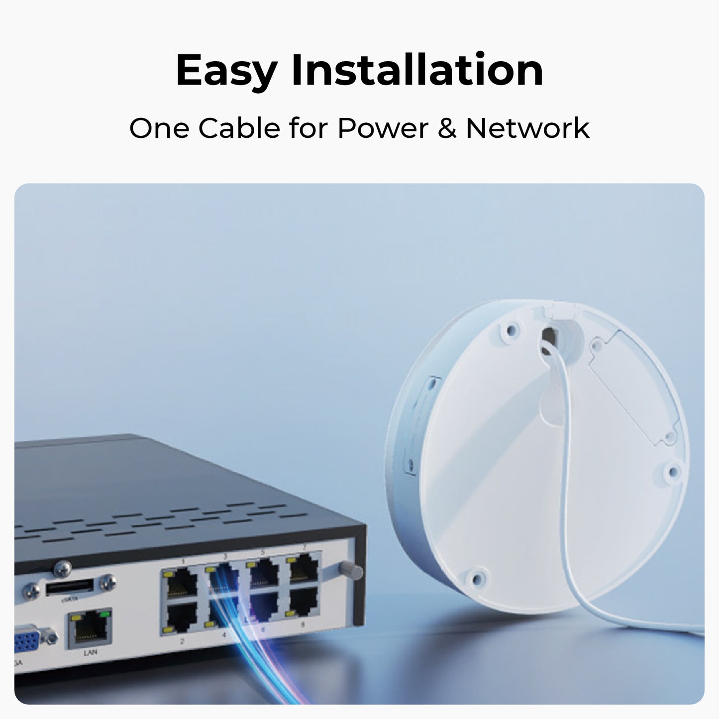 Telecamera Dome PoE 5MP Super HD con Visione Notturna, P324