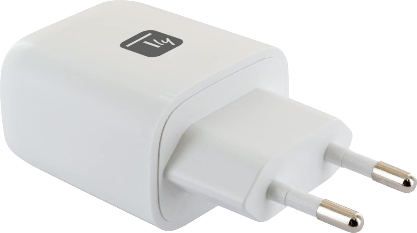 Caricatore Alimentatore GaN USB-C 20W e USB-A 18W da Muro