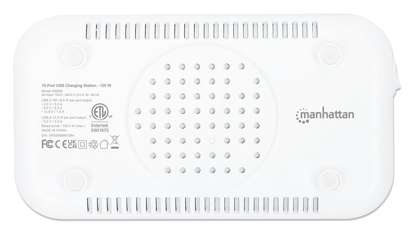 Docking Station Stazione di Ricarica 10 Porte USB 120W