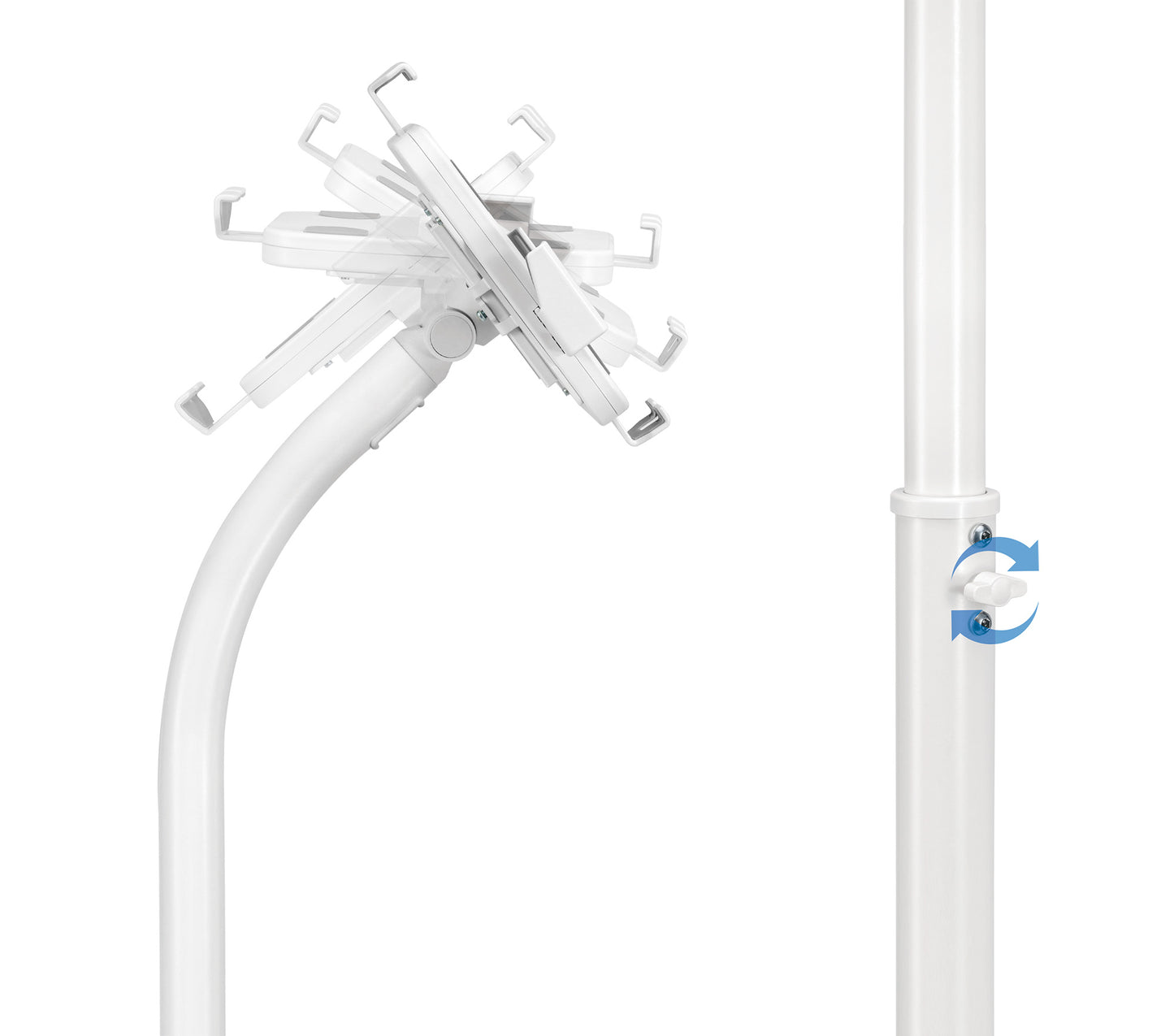 Supporto da Pavimento Antifurto per Tablet 7,9-11'' con Rotazione 360°