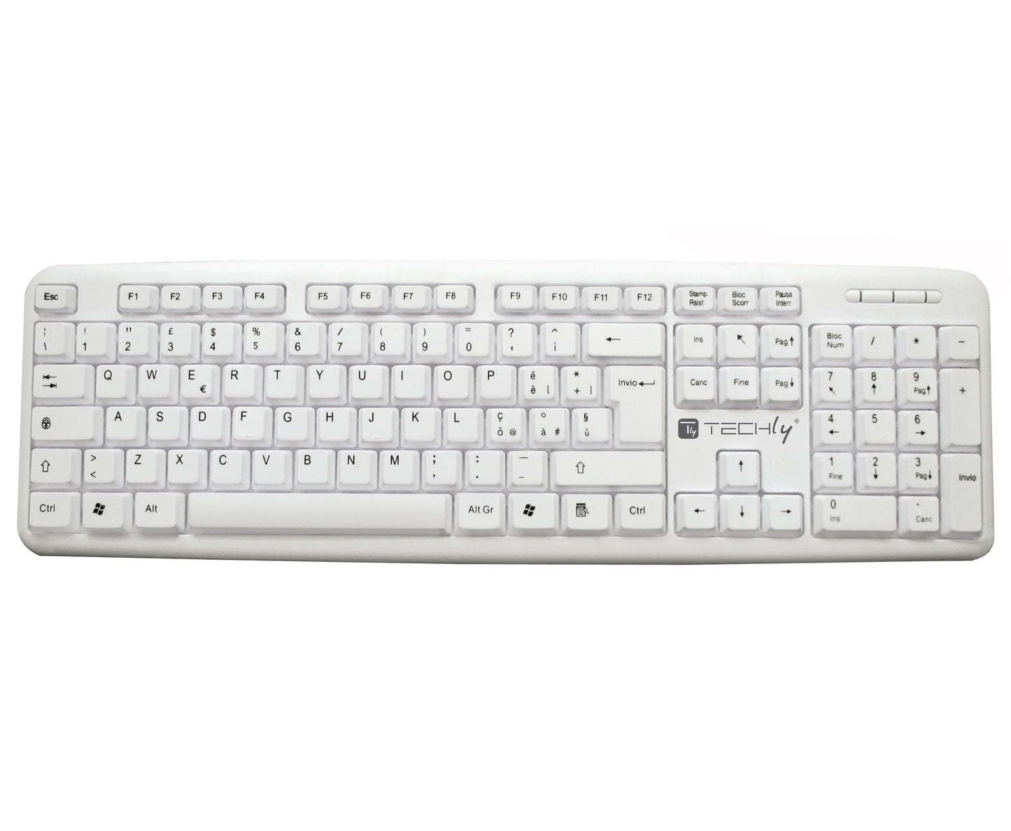 Tastiera USB 105 Tasti Bianco
