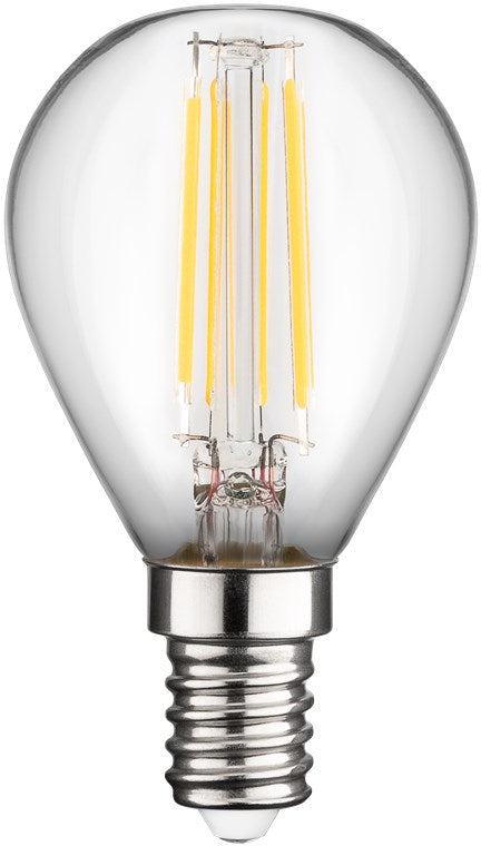 Lampadina Mini Globo E14 a Filamento Bianco Caldo 4W, Classe E