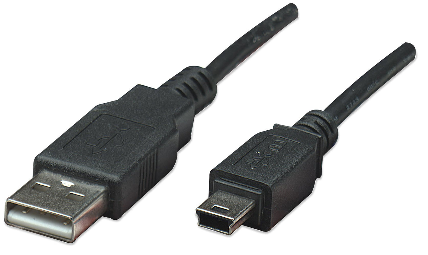 Cavo USB 2.0 A maschio/mini B 5 pin maschio 4,5 m Nero