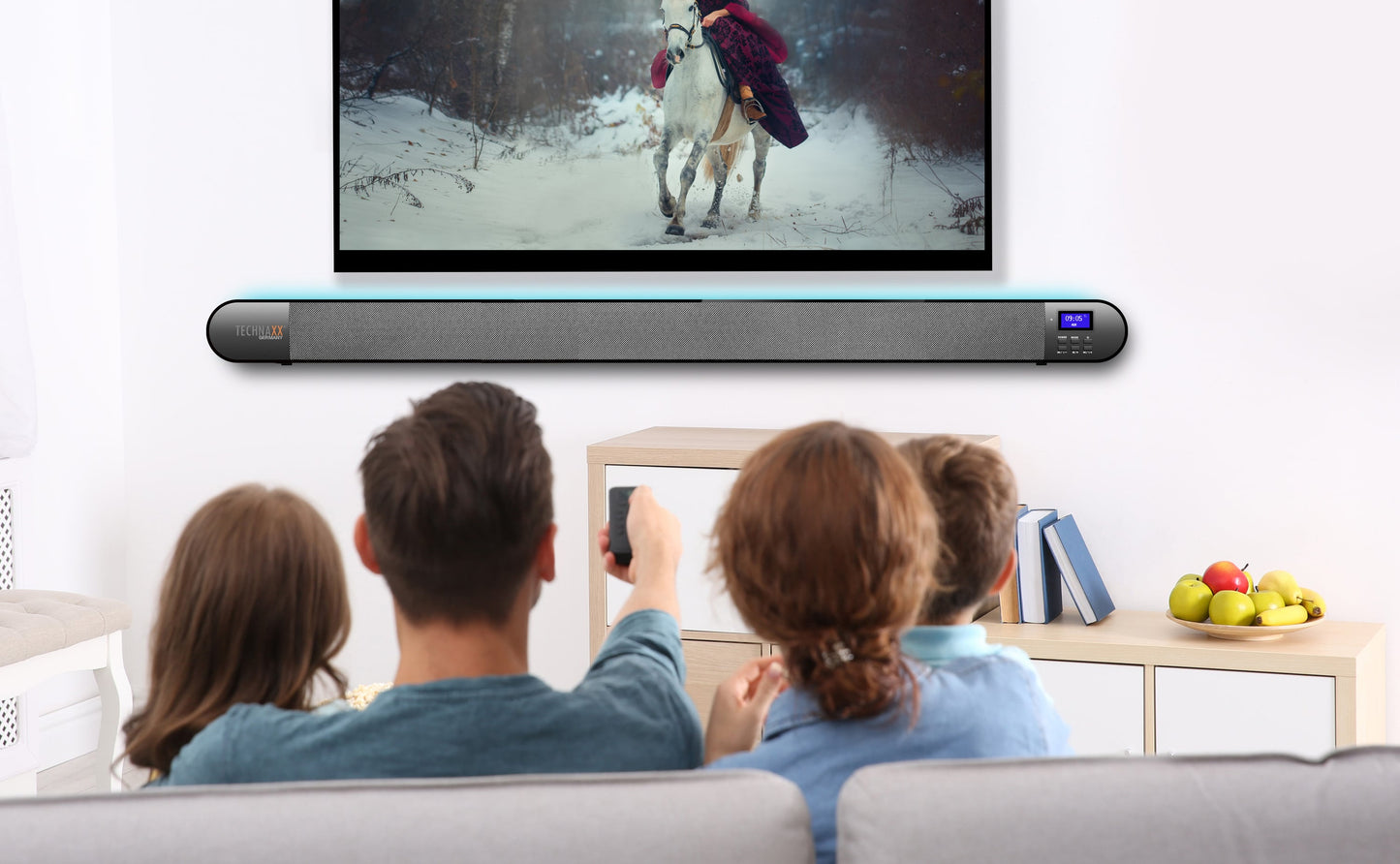 Soundbar con Radio DAB+ e FM Bluetooth V5.0 Connessione Ottica e Luce LED 7 Colori, TX-139