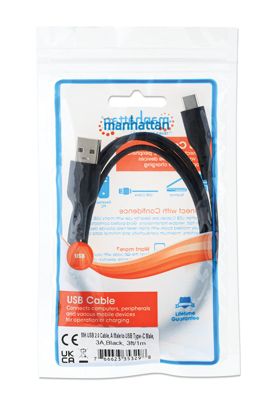 Cavo HiSpeed USB A Maschio / USB-C Maschio 0,5m Nero