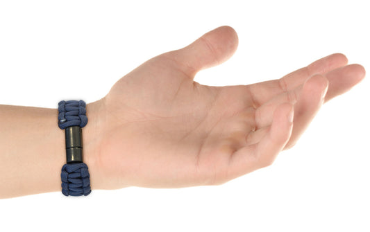 Bracciale Paracord con Micro USB Blu