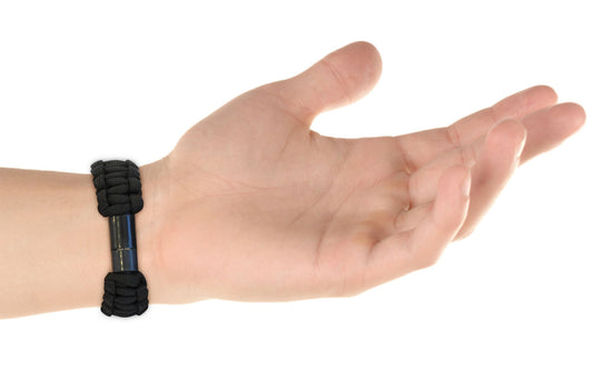 Bracciale Paracord con Micro USB Nero