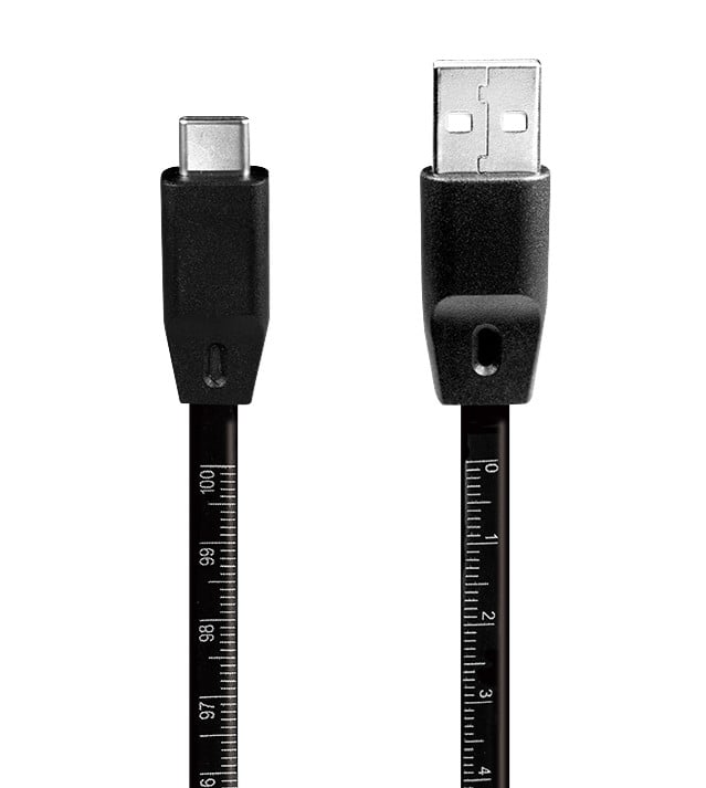 Cavo SuperSpeed USB-C Maschio/USB-A Maschio con Misuratore 1m Nero