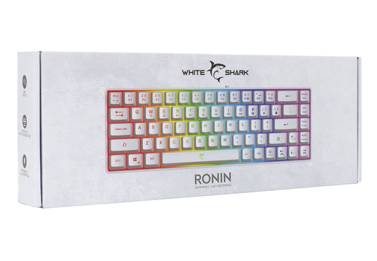 Tastiera Gaming USB 68 Tasti con Retroilluminazione LED RGB Bianco