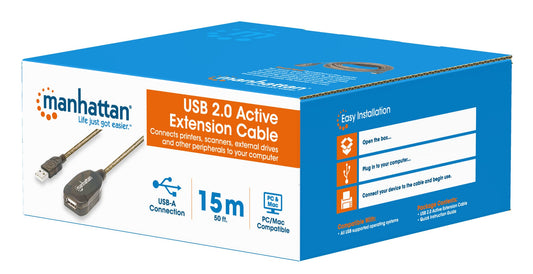 Cavo Prolunga Attivo USB 2.0 Hi-Speed 15 mt