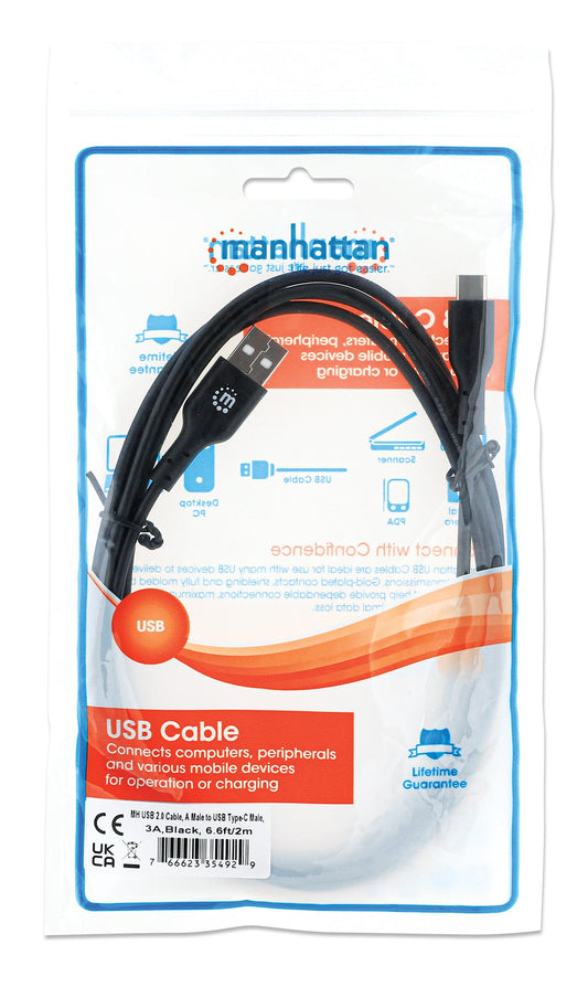 Cavo HiSpeed USB A Maschio / USB-C Maschio 2m Nero