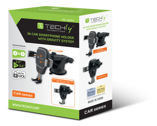 Supporto Universale da Auto per Smartphone con Sistema a Gravità