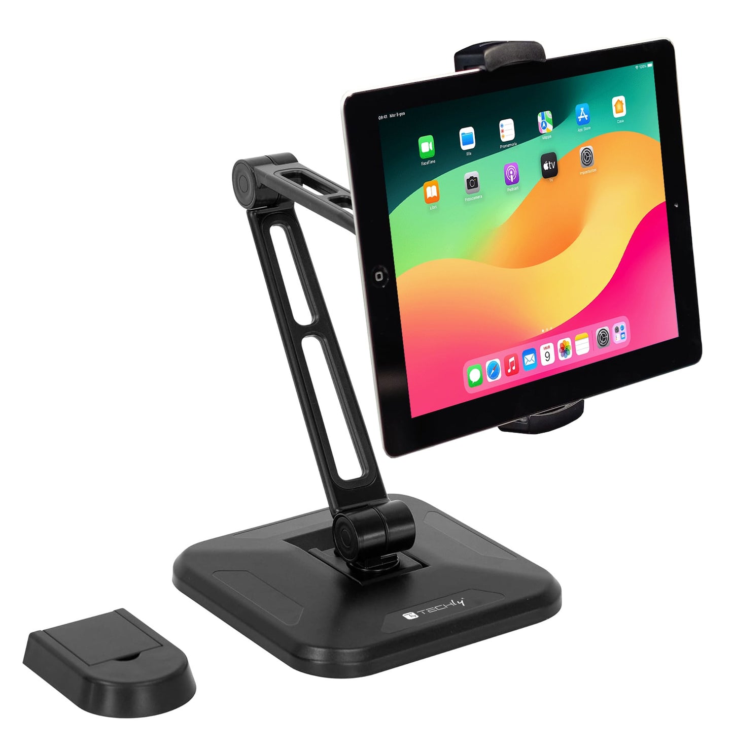 Supporto Estensibile per Tablet e i-Pad 4.7''-12.9'' da Scrivania e da Muro