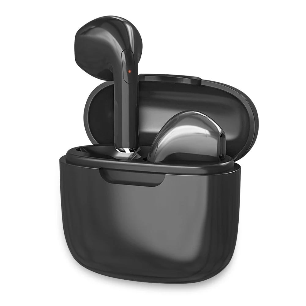 Auricolari Wireless BT v5.1 con Custodia di Ricarica 2 in 1 Nero
