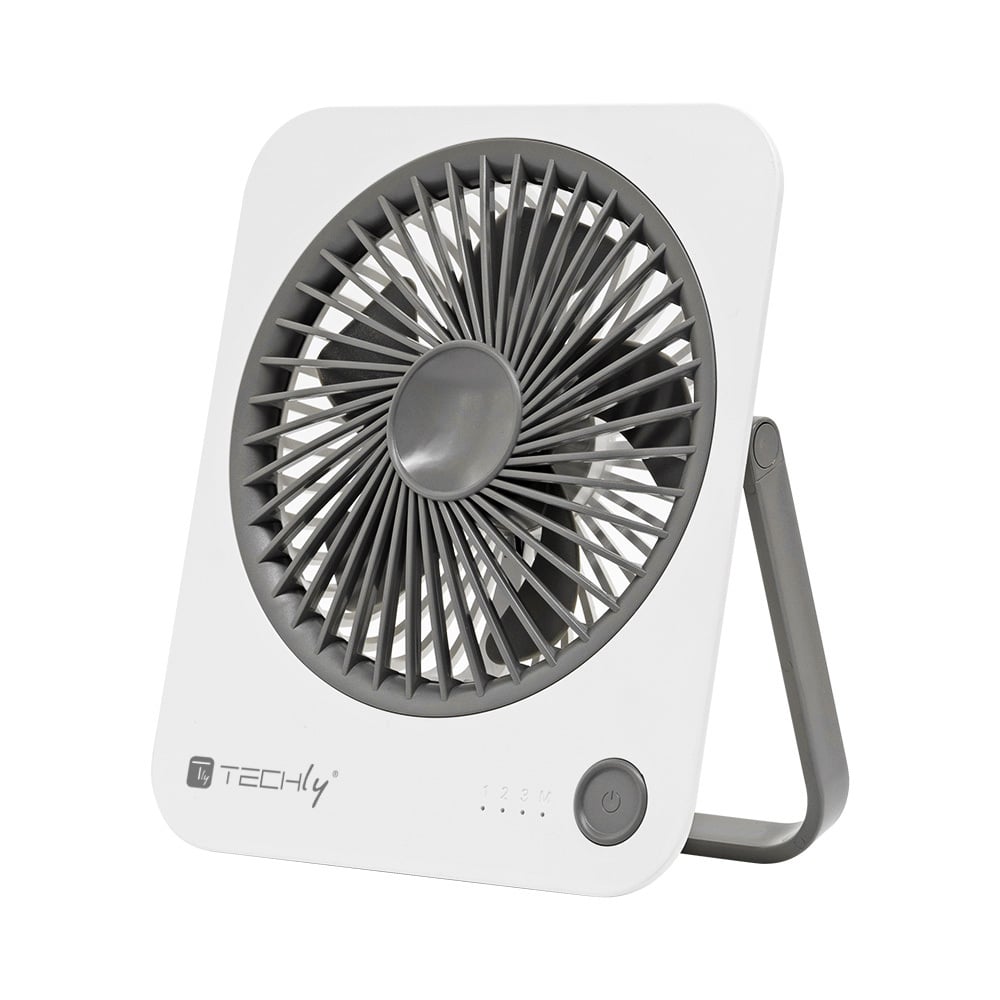 Ventilatore da Scrivania Ultra Sottile Pieghevole e Portatile a 4 Velocità
