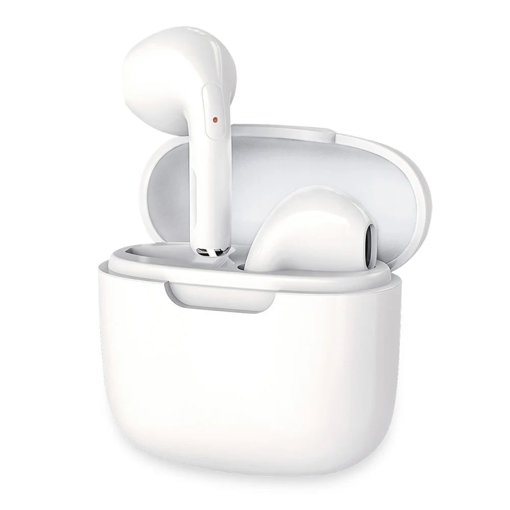Auricolari Wireless BT v5.1 con Custodia di Ricarica 2 in 1 Bianco