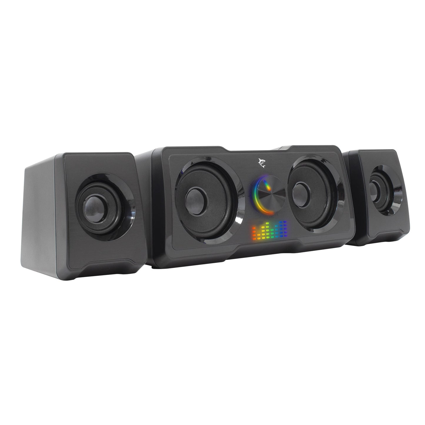 Sistema Altoparlanti Gaming Stereo Illuminazione RGB 7 Colori USB 3,5 mm