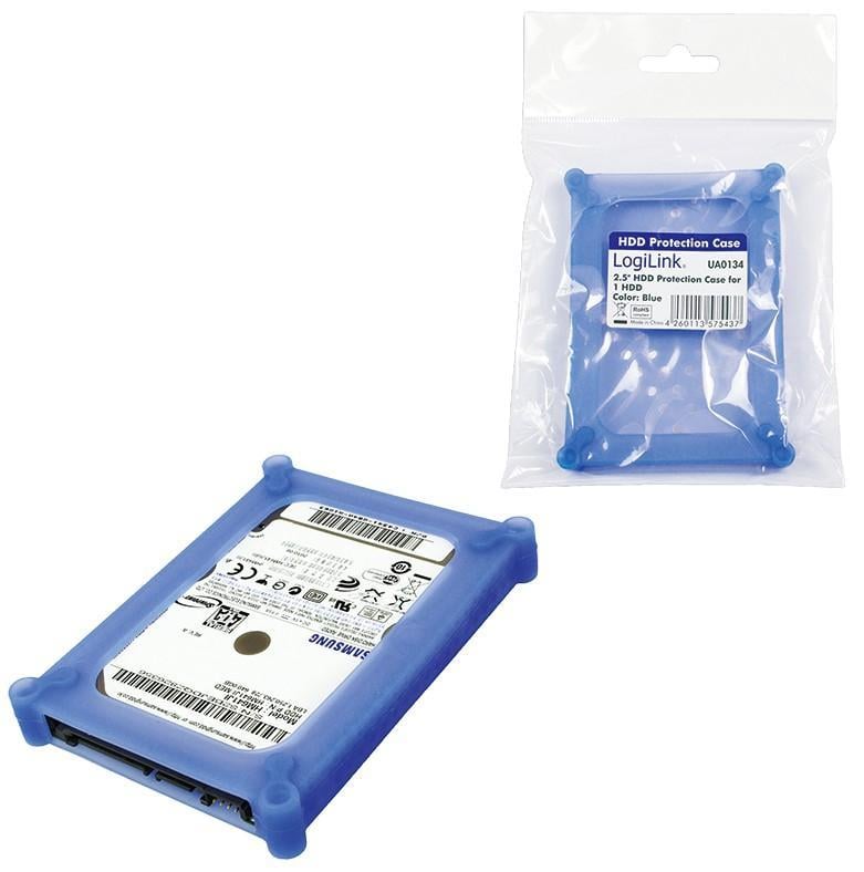 Scatola di Protezione per 1 HDD 2,5'' in Silicone Azzurro