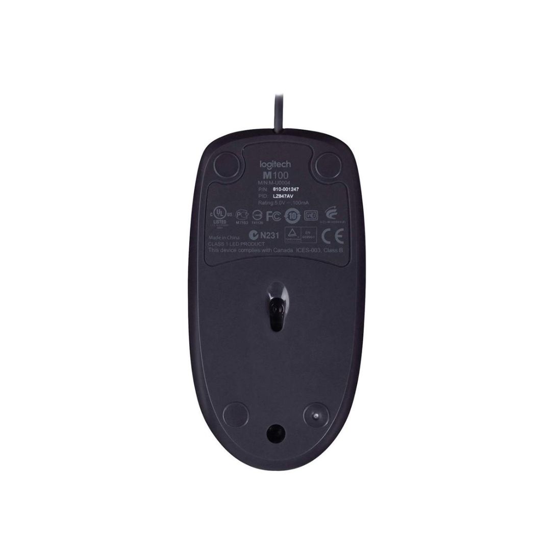 MOUSE OTTICO USB LOGITECH B100 910-003357 BLACK