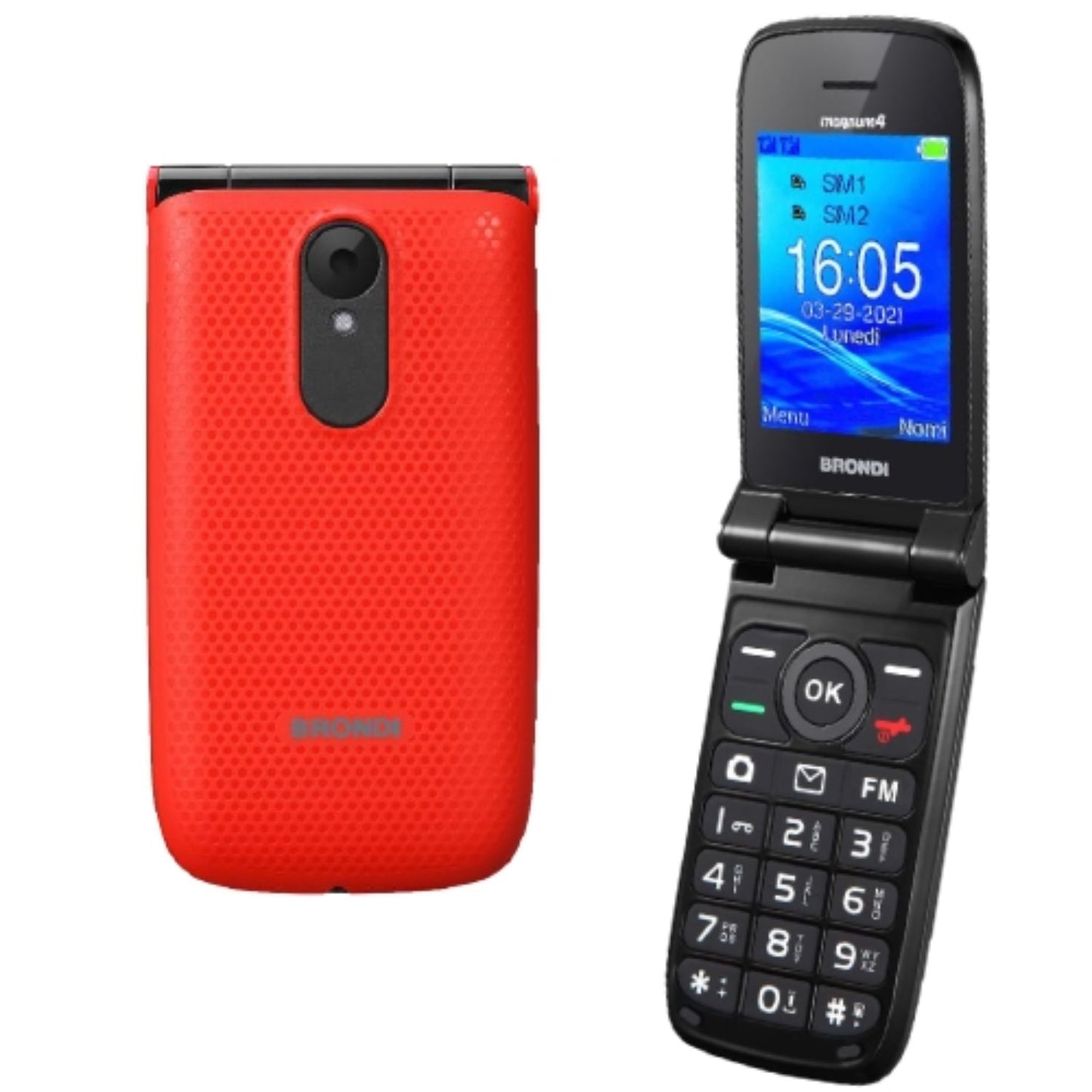 CELLULARE BRONDI MAGNUM 4 DUOS RED ITALIA