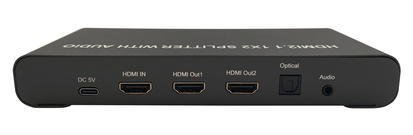 Splitter HDMI 2.1 8K 1 in 2 out con SPDIF e Audio 3.5mm Stereo