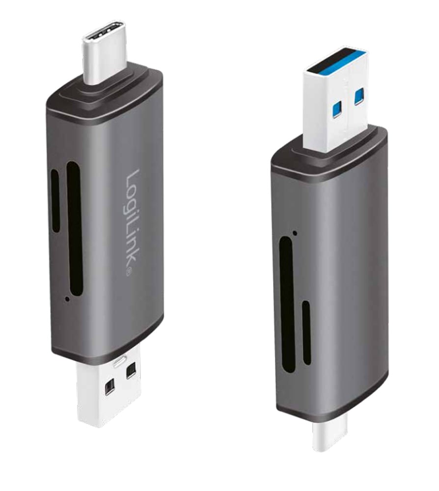 Lettore USB 3.2 Gen 1 di SD e MicroSD con Connessioni USB-C e USB A OTG