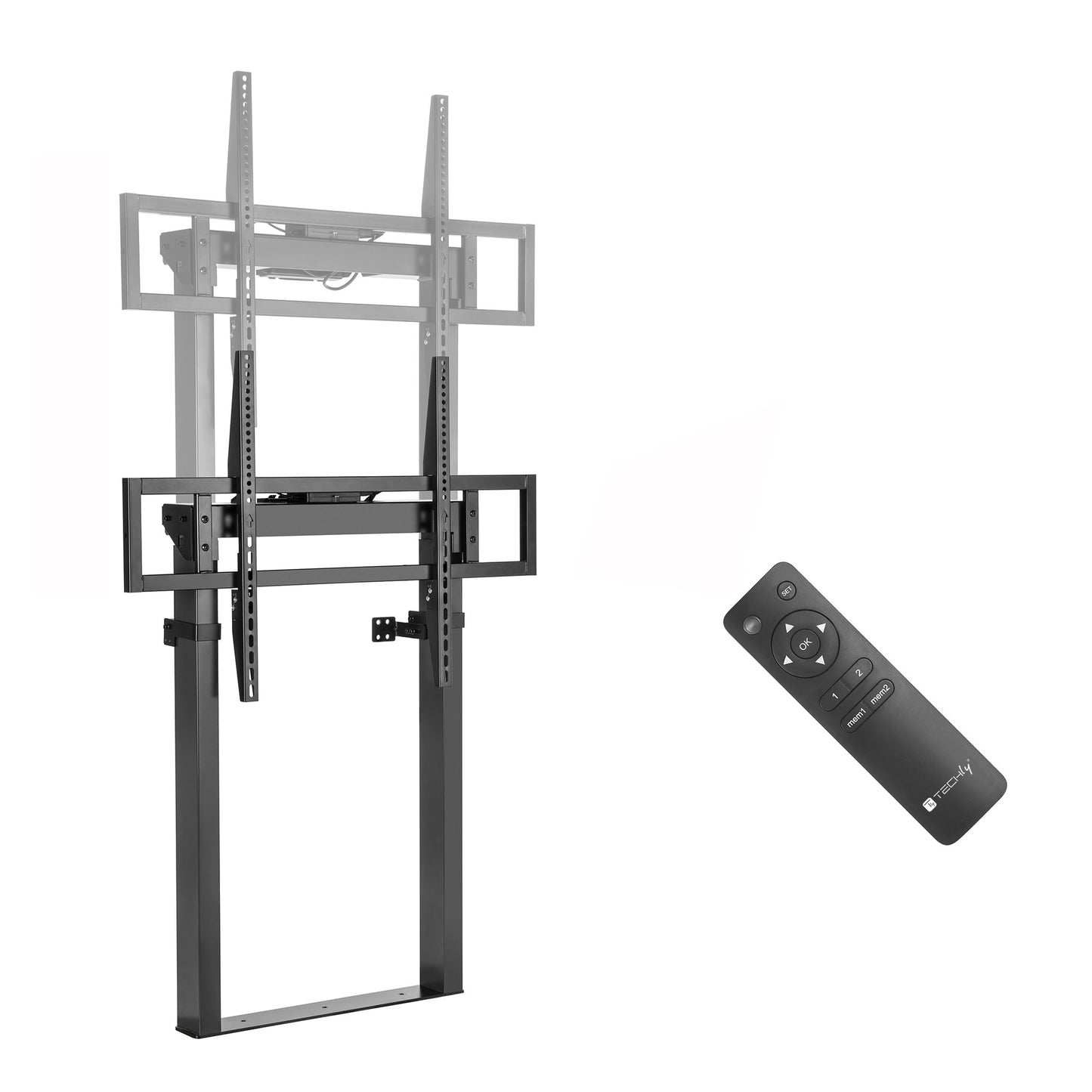 Supporto TV Motorizzato da Parete con Altezza Regolabile per TV da 55-100'' con Telecomando