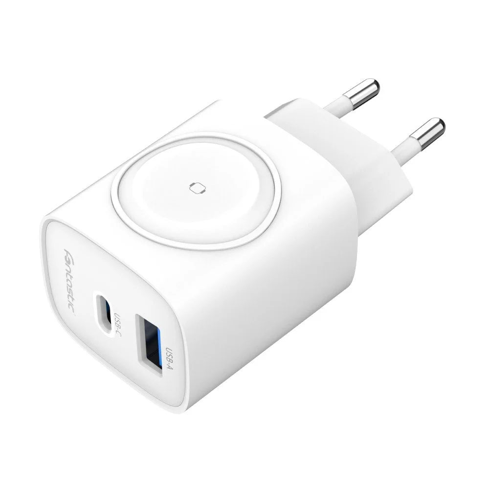 Caricatore Alimentatore GaN 22W da Viaggio Fast Charge USB-A USB-C WiGan