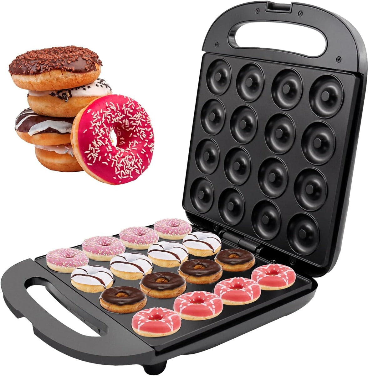 Macchina per ciambelle donut maker 16 mini ciambelle con superficie antiaderente