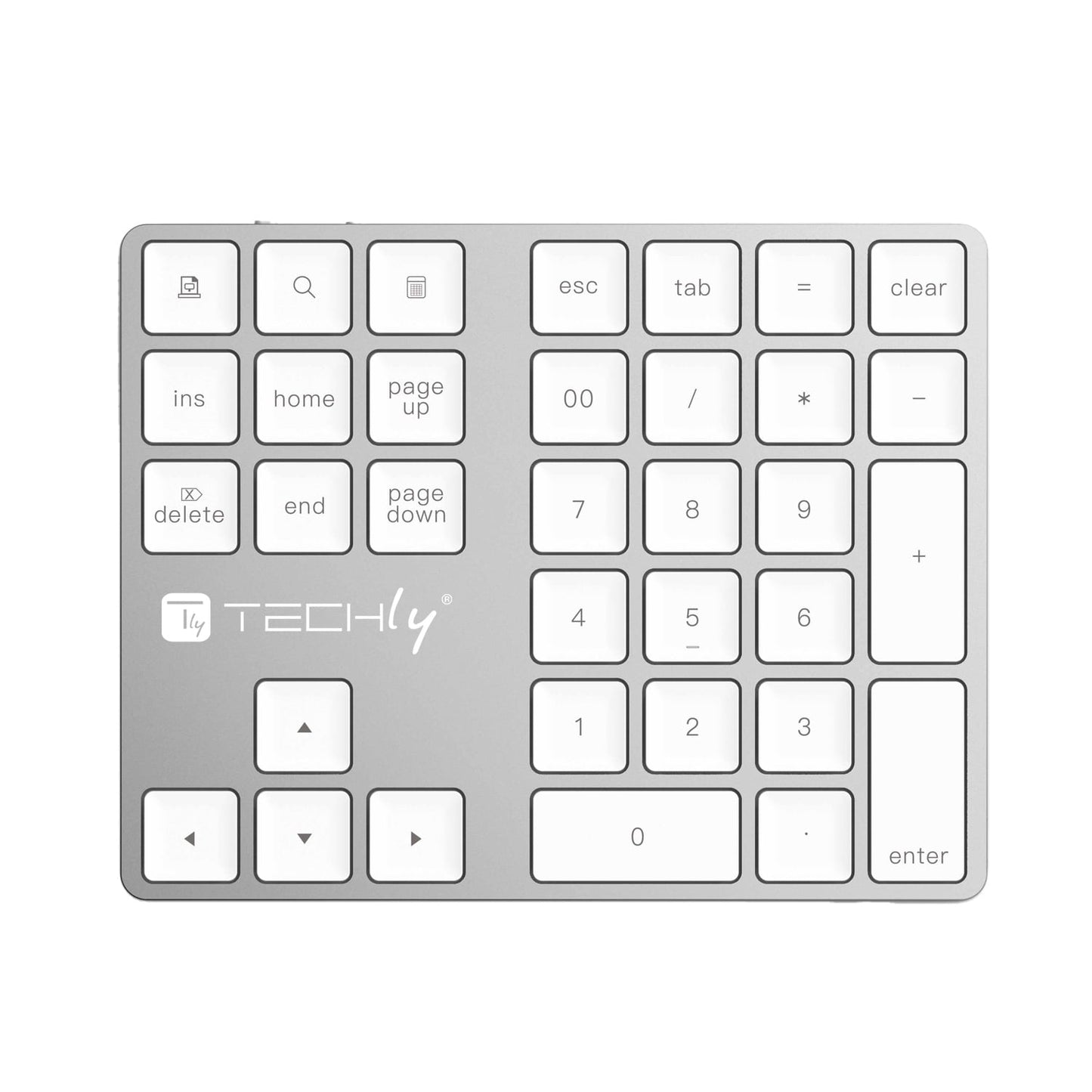 Tastierino Numerico BT V3.0 Wireless 34 Tasti Argento