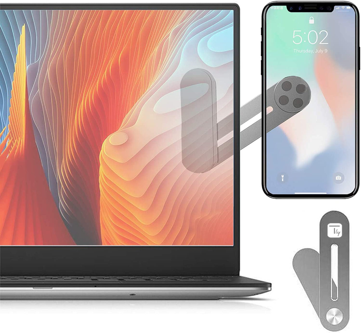 Supporto per Smartphone a Clip Magnetica Laterale per Notebook Laptop