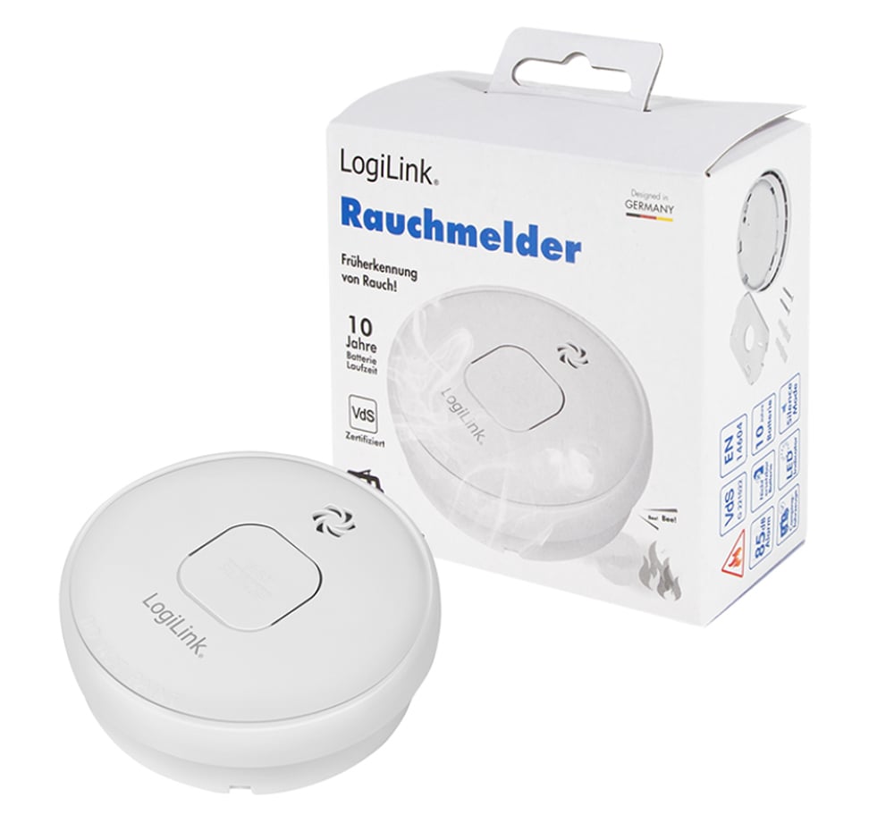 Rilevatore di Fumo con Omologazione VdS Batteria 10 anni