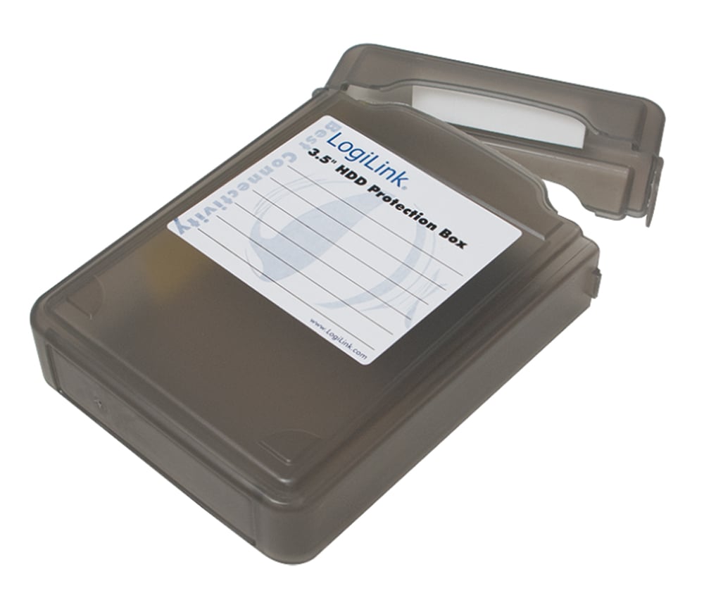 Scatola di Protezione per 1 HDD 3,5'' Nero Trasparente