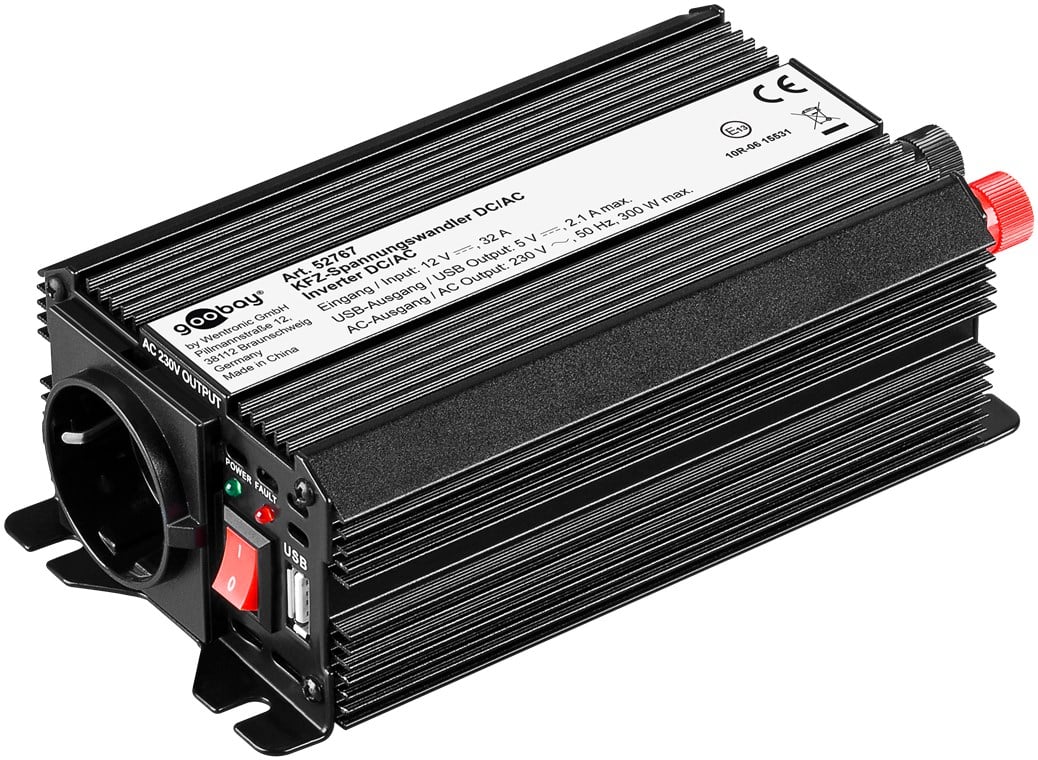 Alimentatore da Auto DC/AC 300W da 12V a 230V con porta USB