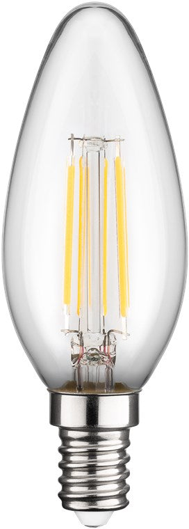 Lampadina LED Candela E14 Bianco Caldo 4W Filamento Classe E
