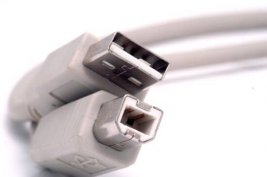 CAVO USB 2.0 CONNETTORI A-B, LUNGHEZZA MT. 1,80 COLORE GRIGIO CHIARO