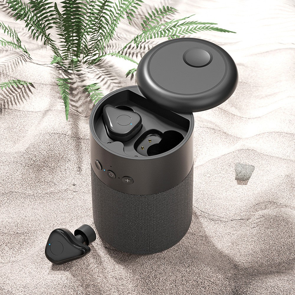 Altoparlante BT v5.1 con Auricolari Wireless e Custodia di Ricarica 2 in 1