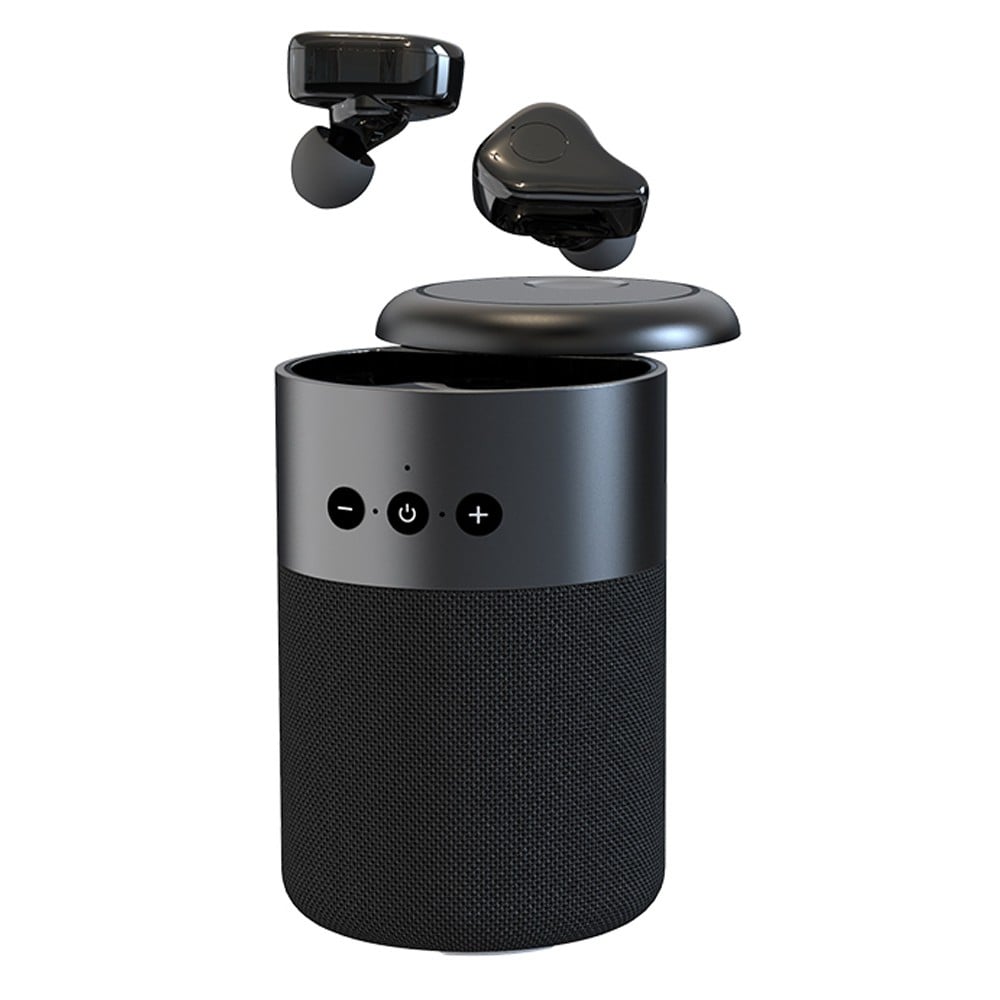 Altoparlante BT v5.1 con Auricolari Wireless e Custodia di Ricarica 2 in 1