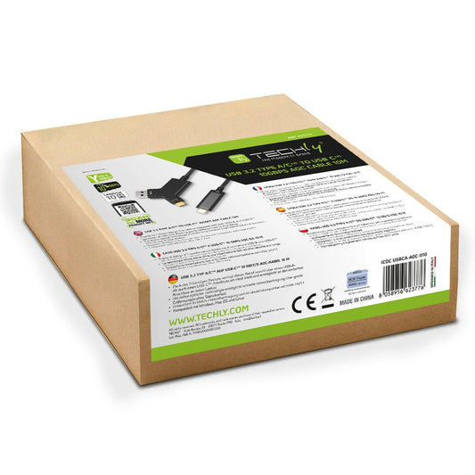 Cavo Ottico Attivo (AOC) USB 3.2 tipo A/C a USB-C 10 Gbps da 10 m