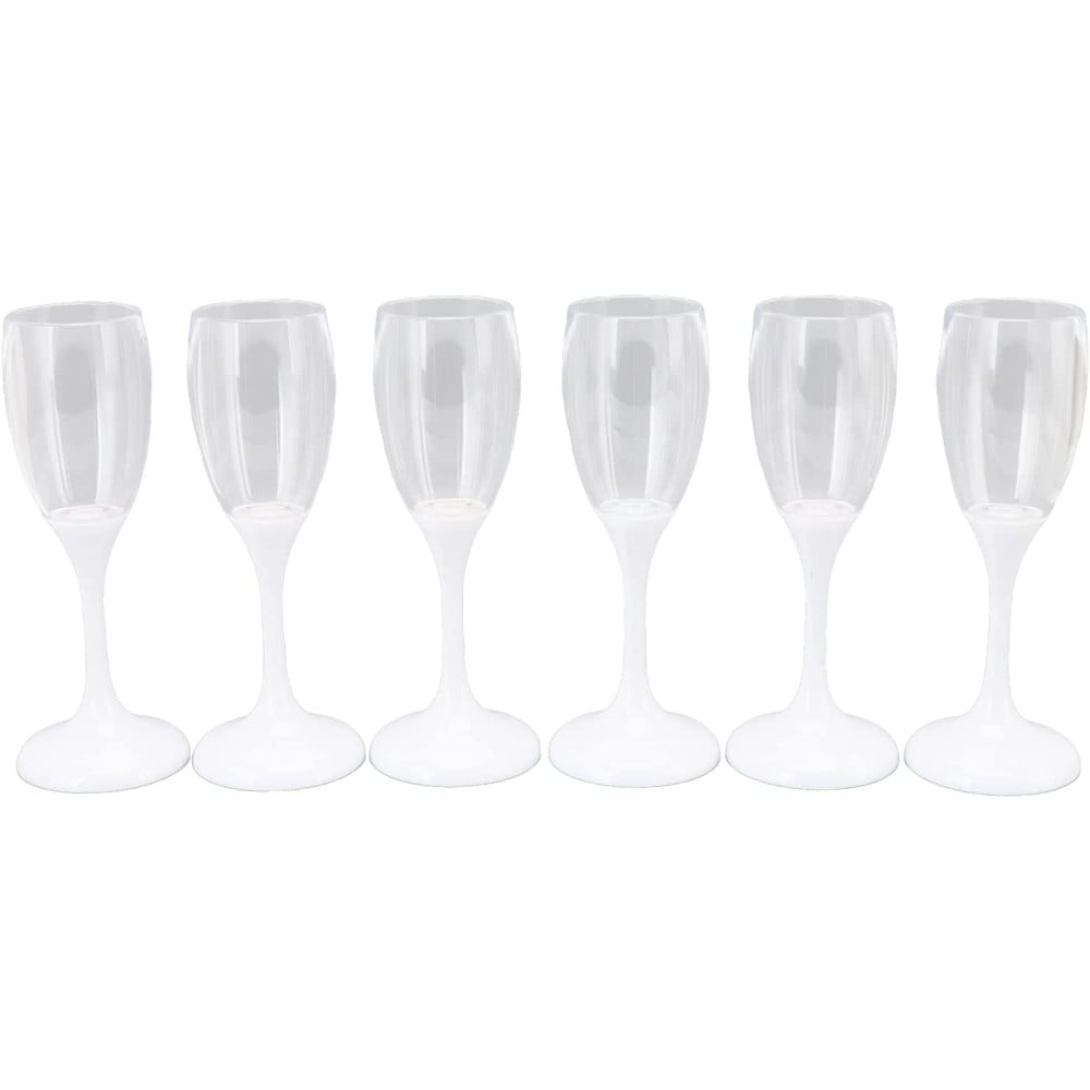 Confezione da 6 Bicchieri da Champagne con 6 Colorazioni LED