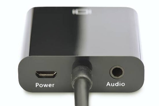 CAVO ADATTATORE HDMI MASCHIO-VGA FEMMINA CM. 15 CON PRESA AUDIO 3,5MM. COLORE NERO