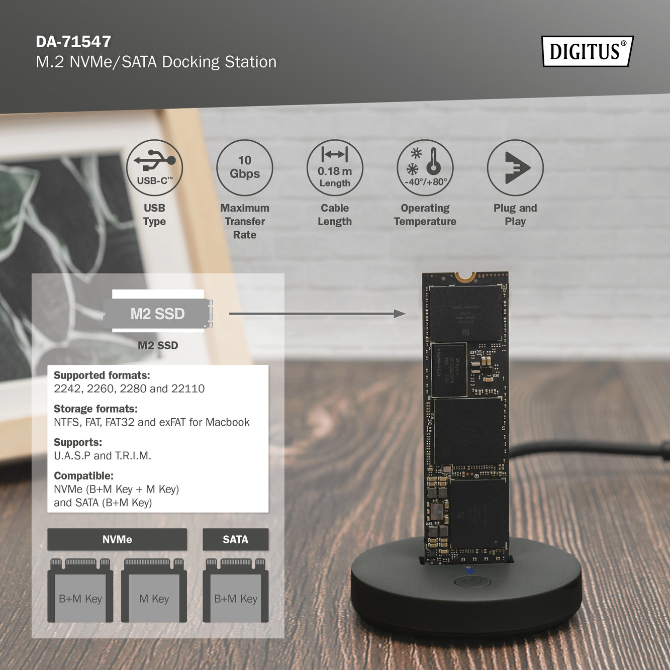 Docking station M.2 NVMe/SATA