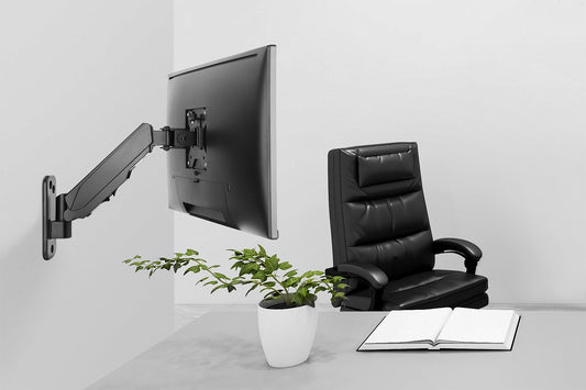 SUPPORTO UNIVERSALE PER MONITOR CON MOLLA A GAS PER INSTALLAZIONE A MURO