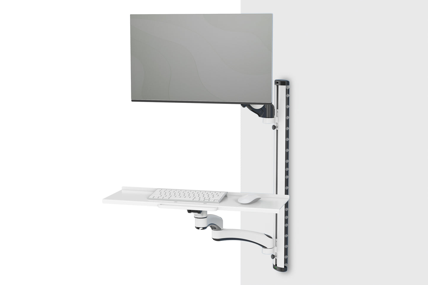 Supporto da muro per posto di lavoro (monitor, tastiera, mouse)