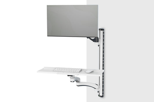 Supporto da muro per posto di lavoro (monitor, tastiera, mouse)