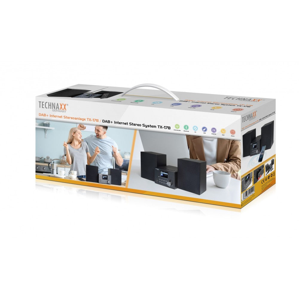 DAB+ Internet Stereo Bluetooth V5.0 Lettore CD MP3, TX-178