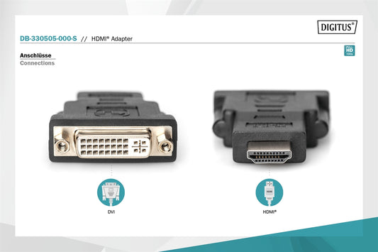 DIGITUS Adattatore HDMI, HDMI su DVI-I