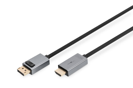 DIGITUS Cavo adattatore DisplayPort 4K, DP - HDMI tipo A mt 2