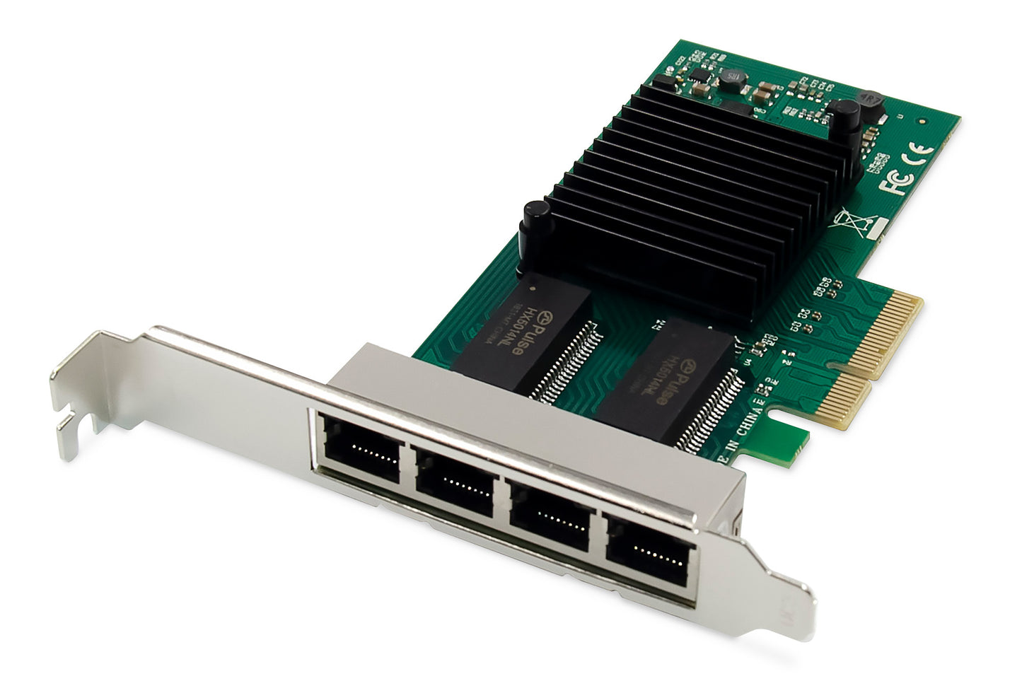 DIGITUS Scheda di rete Gigabit Ethernet a 4 porte, RJ45, PCI Express, Intel I350